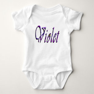 Violet Girls Name,  Baby Bodysuit
