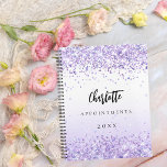 Violet glitter name appointment 2025 planner<br><div class="desc">Violet and white gradient background decorated with violet faux glitter,  sparkles.  Personalize and add a name,  title and year.</div>