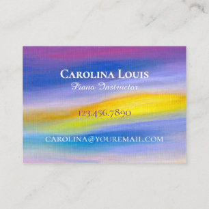 Violet & Golden Ray Abstract Business Card