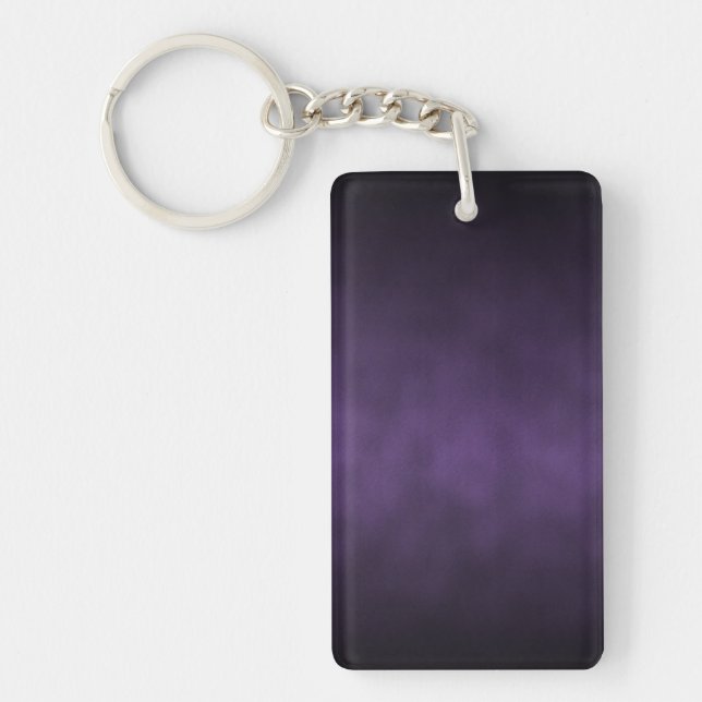 Violet Gothic Ombre Background Art Keychain (Front)