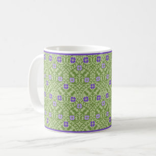 Violet Gothic Revival Floral Coffee Mug