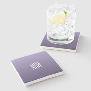 Violet Gradient custom monogram stone coasters