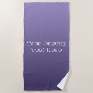 Violet Gradient custom text beach towel