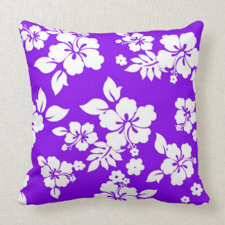 Violet Hawaiian Throw Pillow