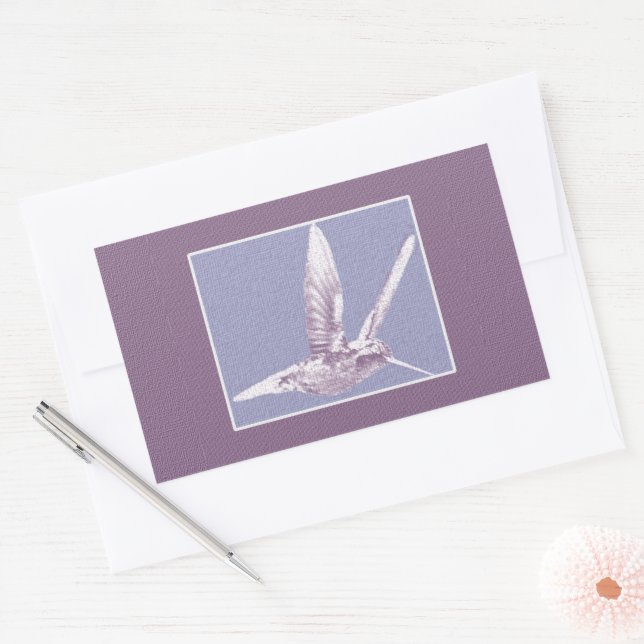 Violet Hummingbird Sticker (Envelope)
