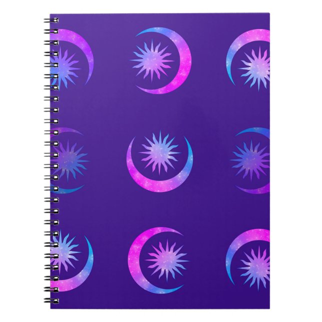 Violet Indigo Purple Moon & Sun Zen Dream Journal (Devant)
