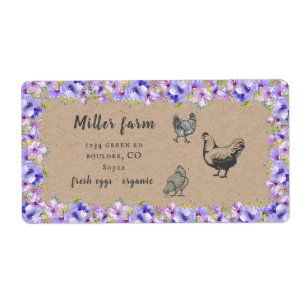 violet jardin floral rustique boîte d'oeuf