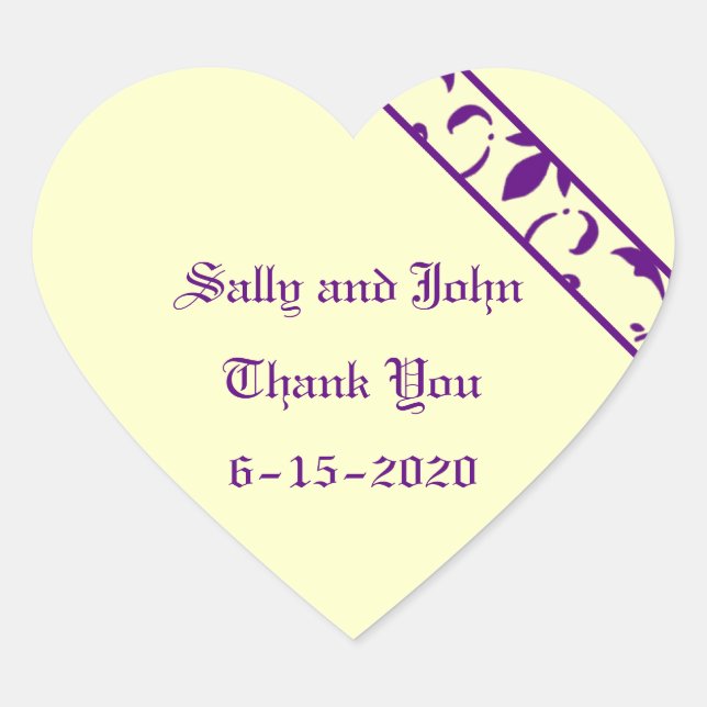 Violet, Jaune pâle, Sticker Favoris (Devant)