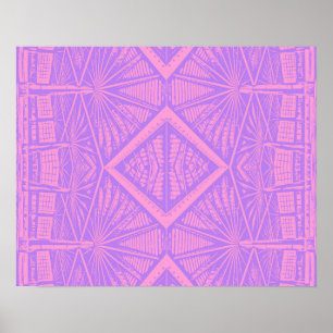 VIOLET LACE - Digital Fractal Art - Poster