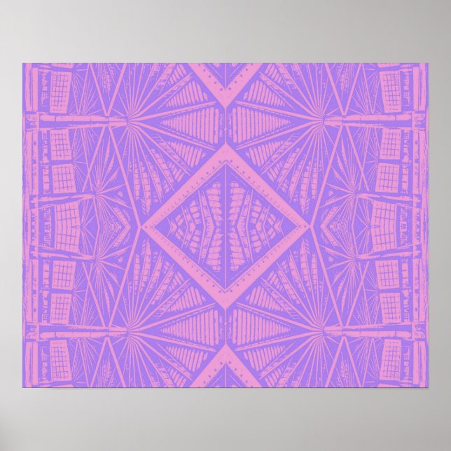 VIOLET LACE - Digital Fractal Art - Poster (Front)
