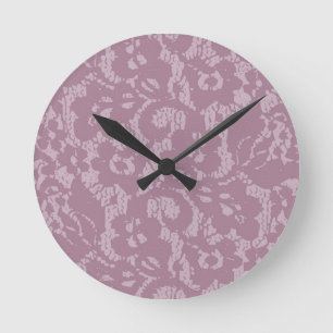 Violet lace round clock