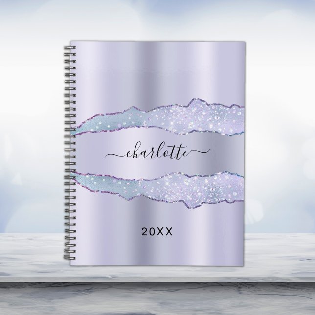 Violet lavender agate marble name 2026 planner (Creator Uploaded)