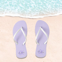 Violet lavender coloured name monogram 