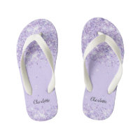 Violet lavender glitter drips name girl