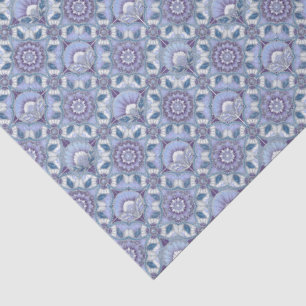 Violet, Lavender, Lilac, Blues & White Art Deco  Tissue Paper