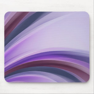 Violet Layered Curves Abstract Mouse Pad