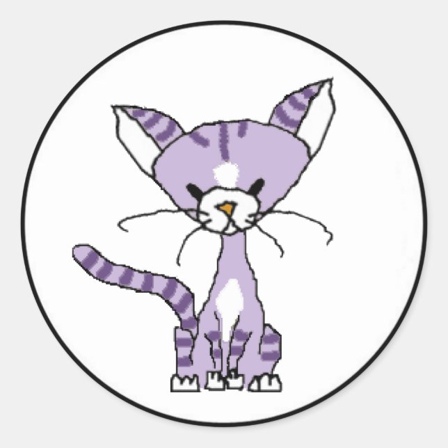 Violet le chat Sticker (Rencontrez les mâts) (Devant)