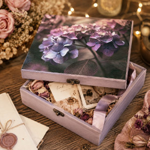 Violet Leaf Vintage Botanical Hydrangea Decoupage Tissue Paper