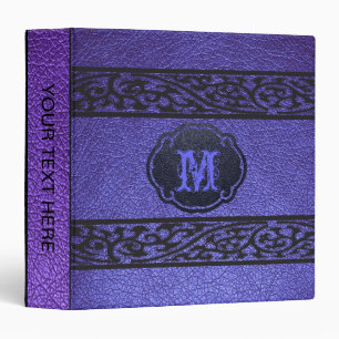 Violet Leather Binder
