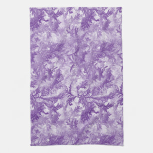 Violet Leaves Kitchen Towel