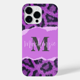Violet Leopard Print iPhone 14 Pro Max Case