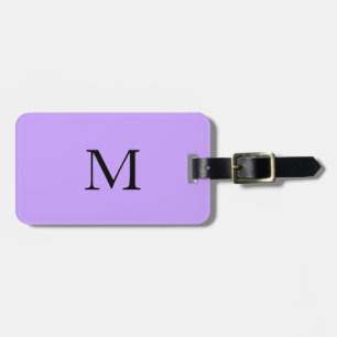 Violet Light Purple Monogram Initial Name Gift Luggage Tag