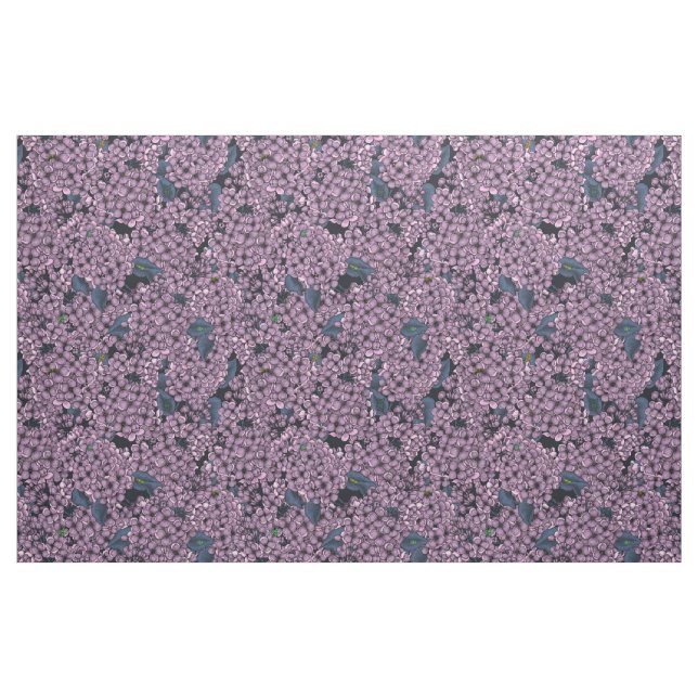 Violet Lilac garden Fabric (Fat Quarter)