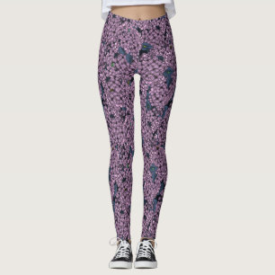 Violet Lilac garden Leggings