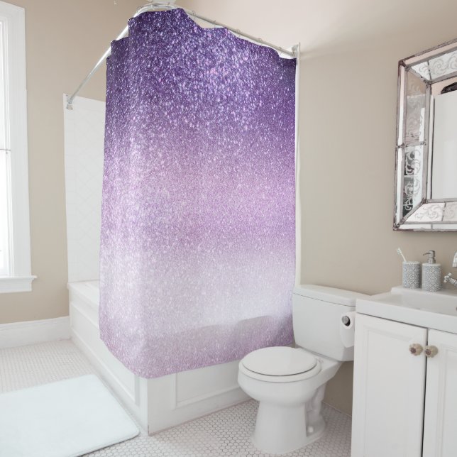 Violet Lilac Pastel Purple Triple Glitter Ombre (In Situ)
