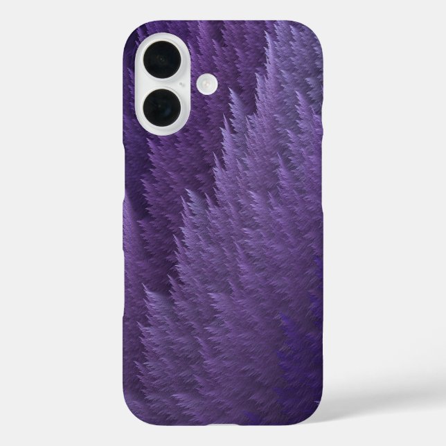 Violet Lilac Purple Tartan Feather Pattern Case-Mate iPhone Case (Back)