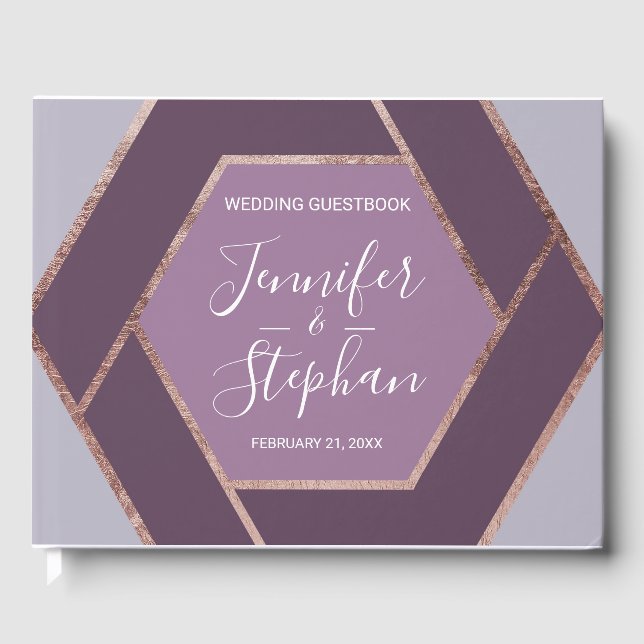 Violet Lilac violet Rose or Hexagon livre d'or (Recto)