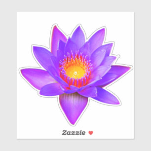 Violet Lotus Flower Sticker