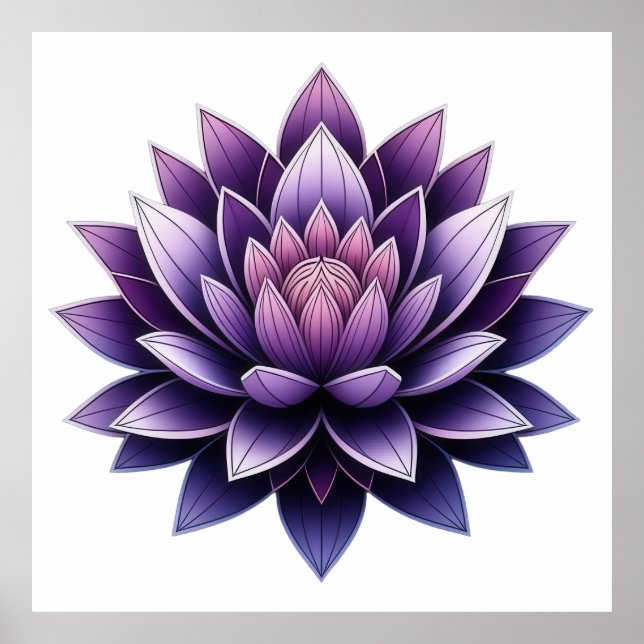 Violet Lotus Serenity Poster (Front)
