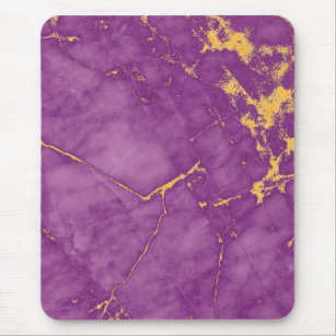 violet marble and gold surface Design Mouse Pad