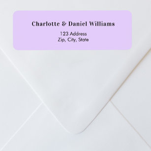 Violet minimalist return address