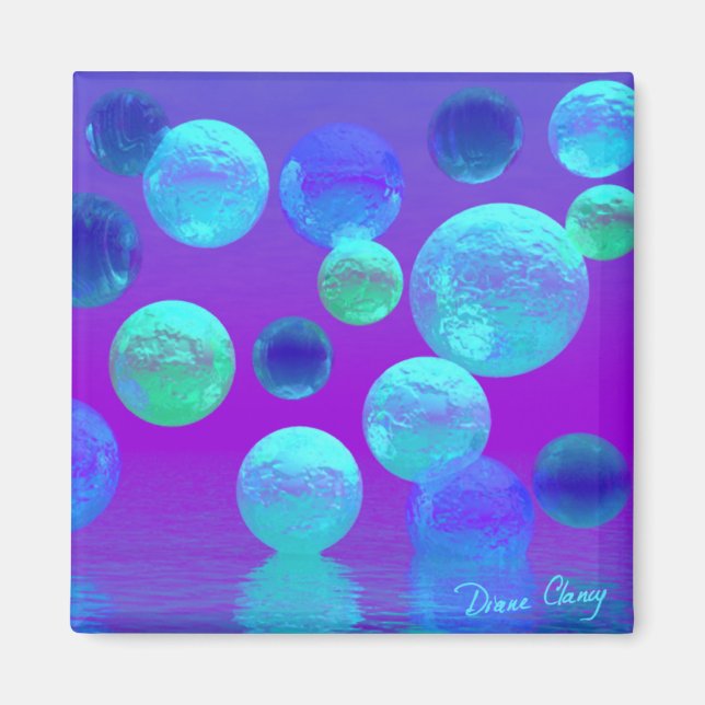 Violet Mist - Cyan and Purple Light Magnet (Front)