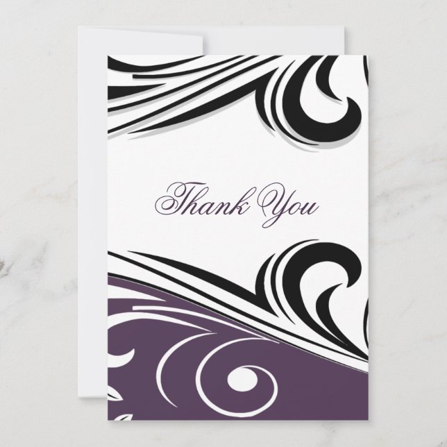 violet mod Thank You Card (Front)