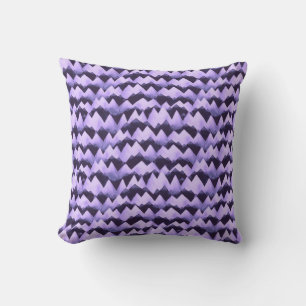 Violet Mountains Watercolor Throw Pillow