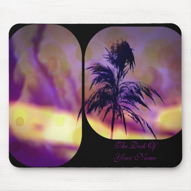 Violet N Gold Grass Art Mousepad *Personalize* (Front)