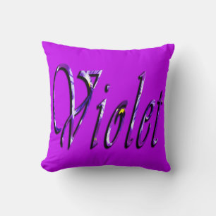 Violet, Nom Filles, Logo, Coussin Violet