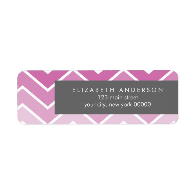 Violet Ombre Zig Zag Chevron Motif (Devant)