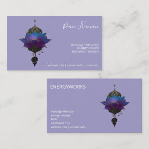 VIOLET ORACLE MYSTICAL LOTUS EMBLEM BUSINESS CARD