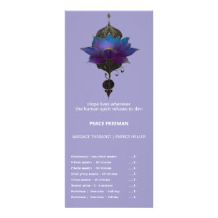 VIOLET ORACLE MYSTICAL LOTUS EMBLEM RACK CARD