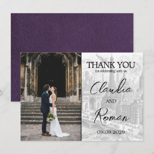 Violet Paris Passport Thank You Card