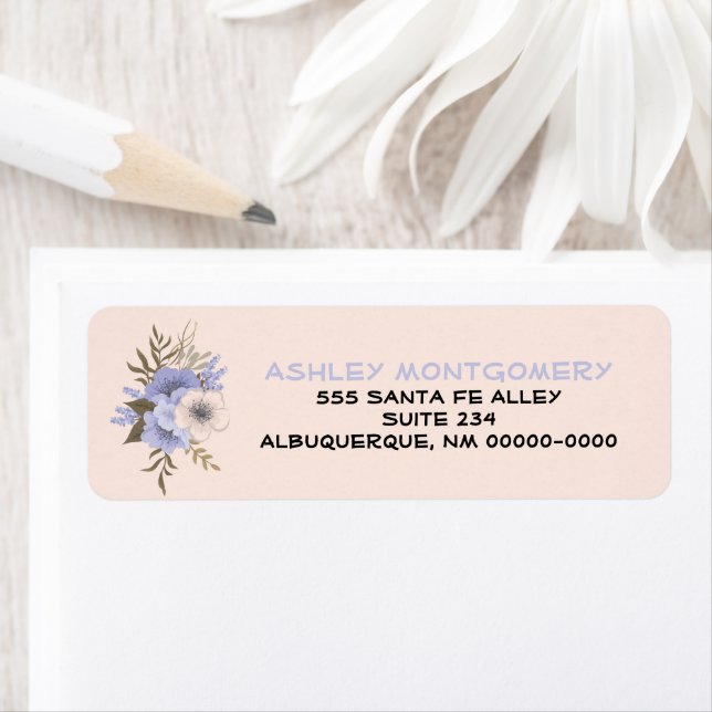 Violet Pastel Peach Cinq Pétales Wild Roses Custom (En situation)