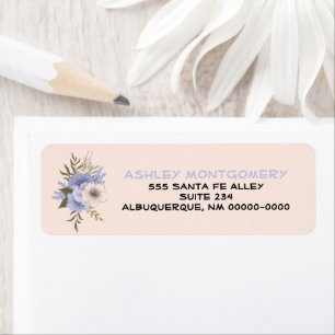 Violet Pastel Peach Five Petal Wild Roses Custom