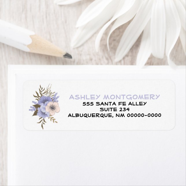 Violet Pastel Peach Wild Roses Personalized (Insitu)