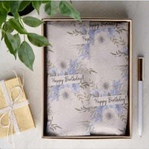  Violet & Pastel Roses Custom  Tissue Paper