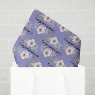 Violet & Pastel Roses Custom Tissue Paper