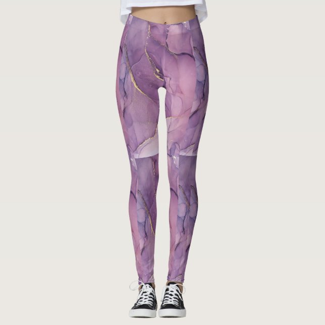 Violet pattern leggings  (Front)